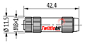Murr IDC M8-FW Female Dimensions